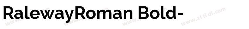 RalewayRoman Bold字体转换